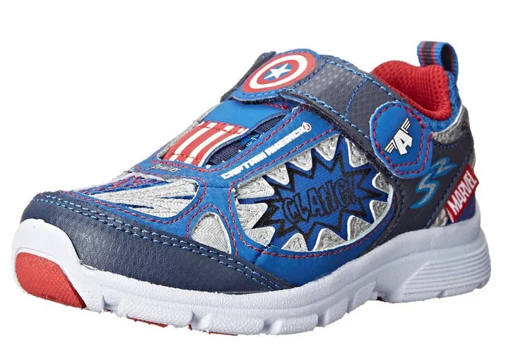 Stride Rite Toddlers Avengers Captain America Light-up Athletic Shoe