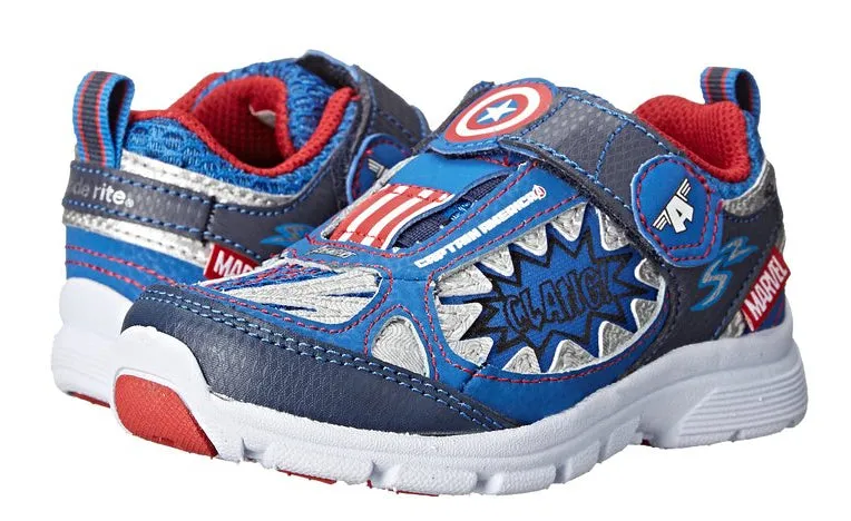 Stride Rite Toddlers Avengers Captain America Light-up Athletic Shoe