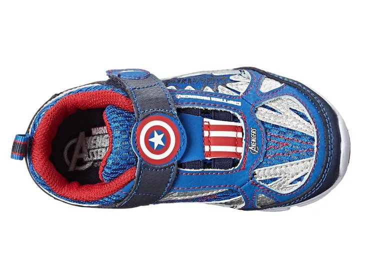 Stride Rite Toddlers Avengers Captain America Light-up Athletic Shoe