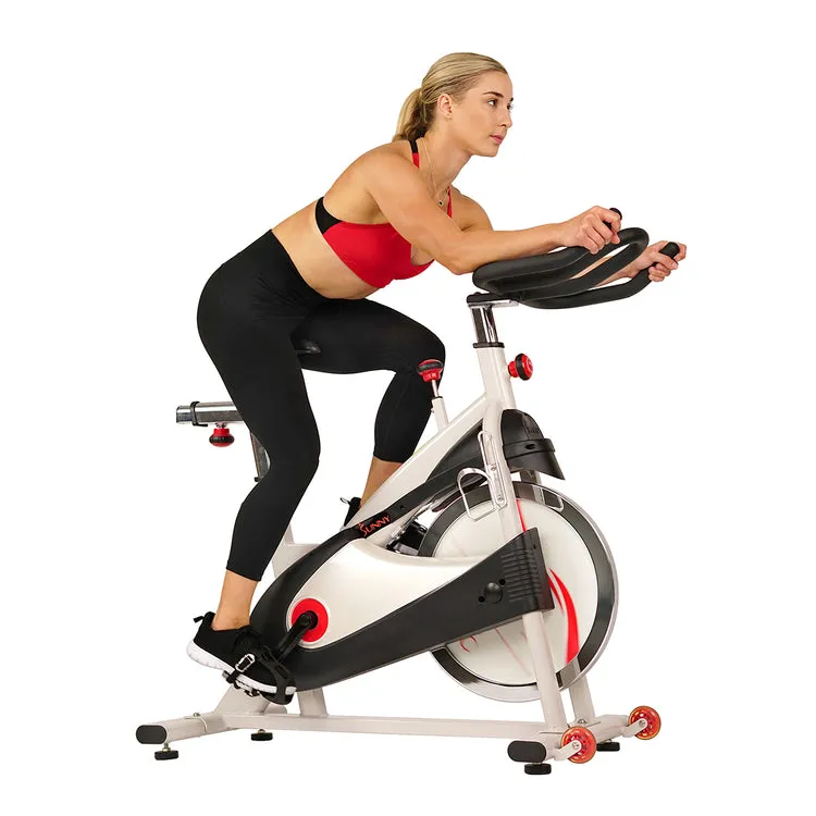 Sunny Health & Fitness 40lb Flywheel Belt Drive Indoor Cycle Bike w/ Clipped Pedals - SF-B1509