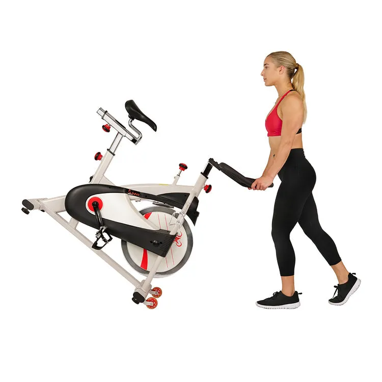 Sunny Health & Fitness 40lb Flywheel Belt Drive Indoor Cycle Bike w/ Clipped Pedals - SF-B1509