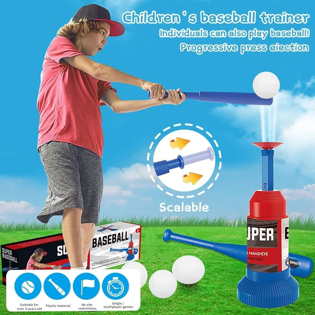 Super Baseball Game Set with 3 Balls