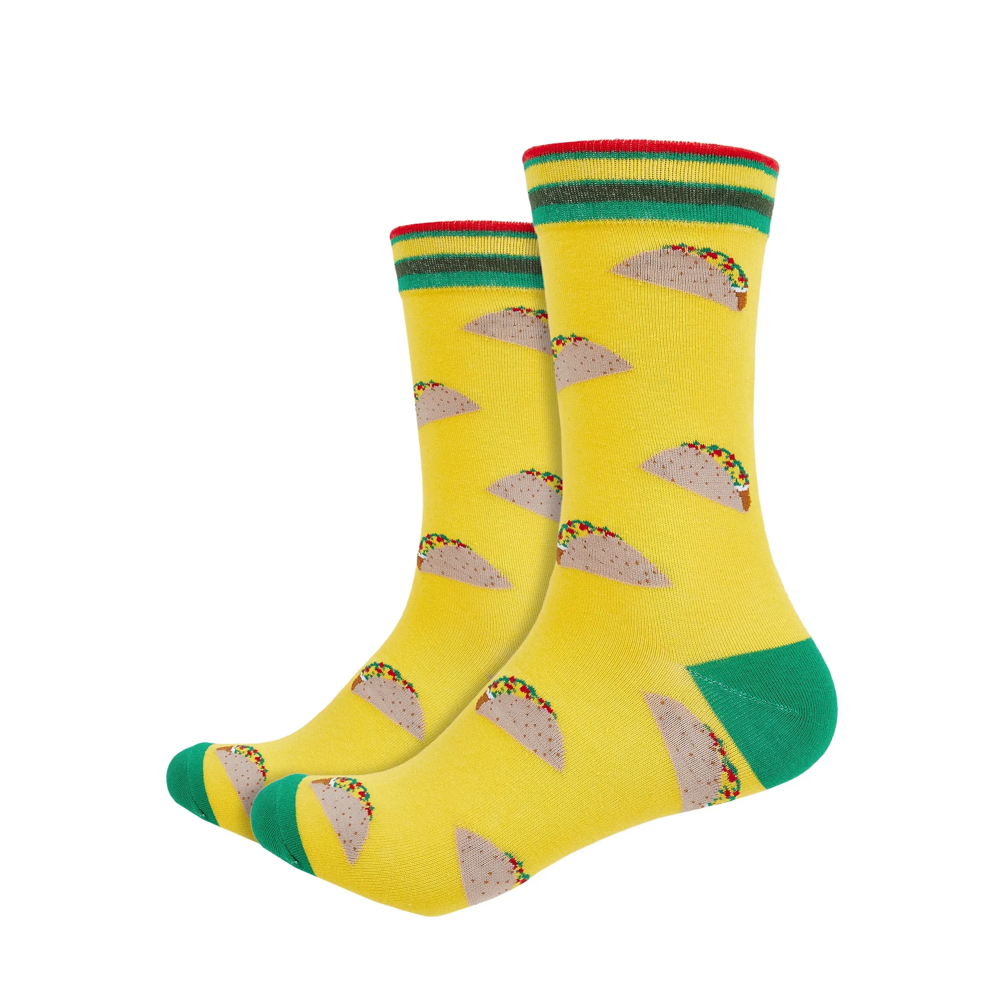 Taco Printed Crew Length Socks