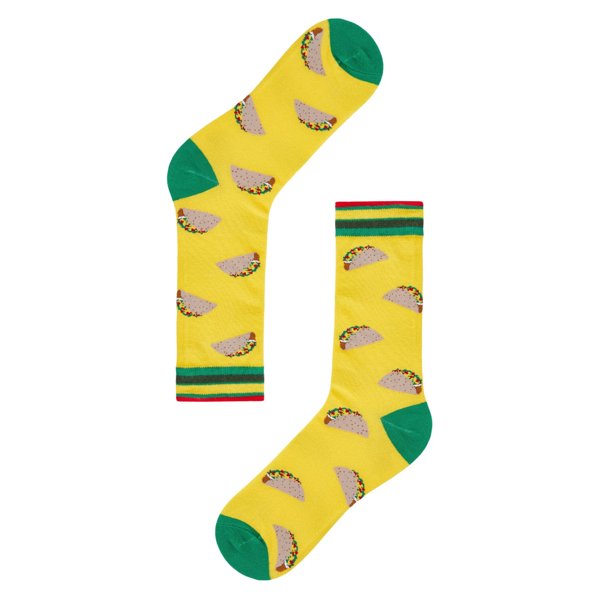 Taco Printed Crew Length Socks