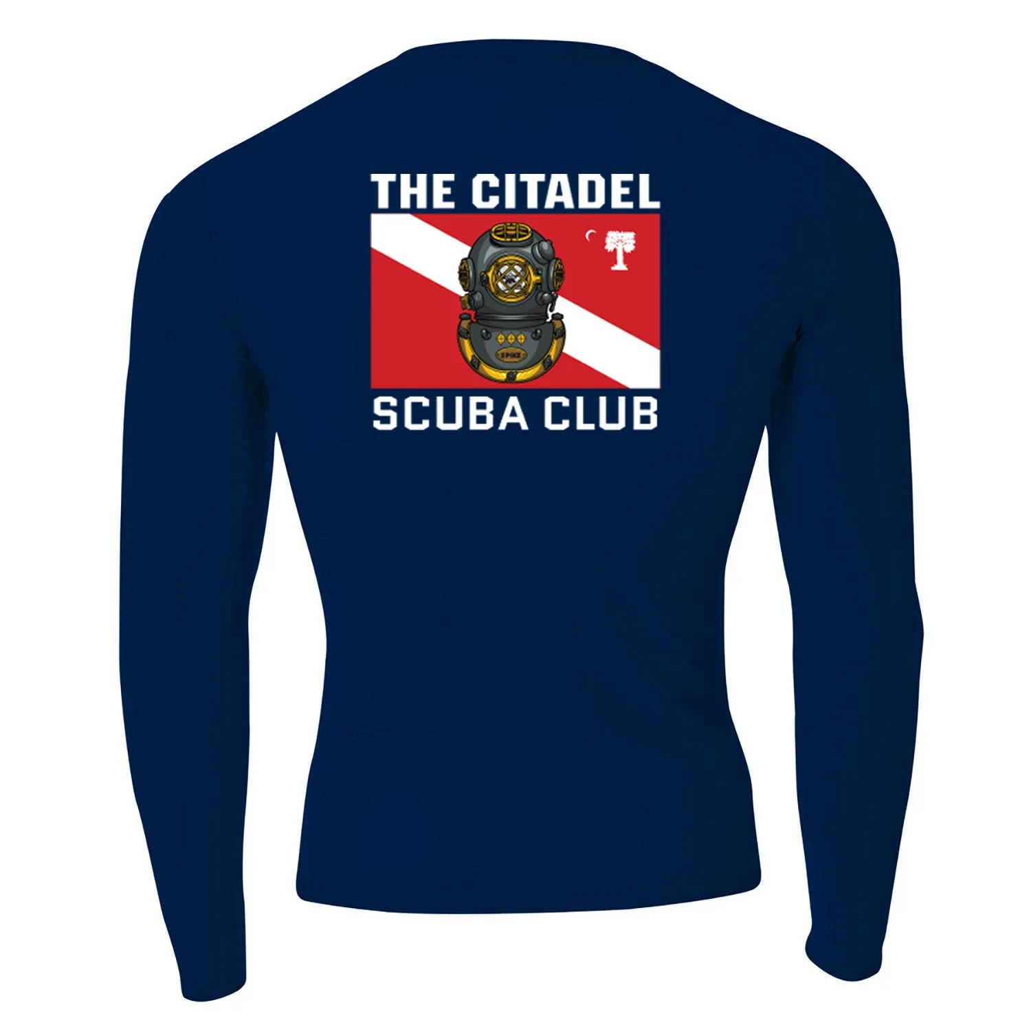 The Citadel, Club Sports - Scuba, A4 Adult Polyester Spandex Long Sleeve Compression T-Shirt