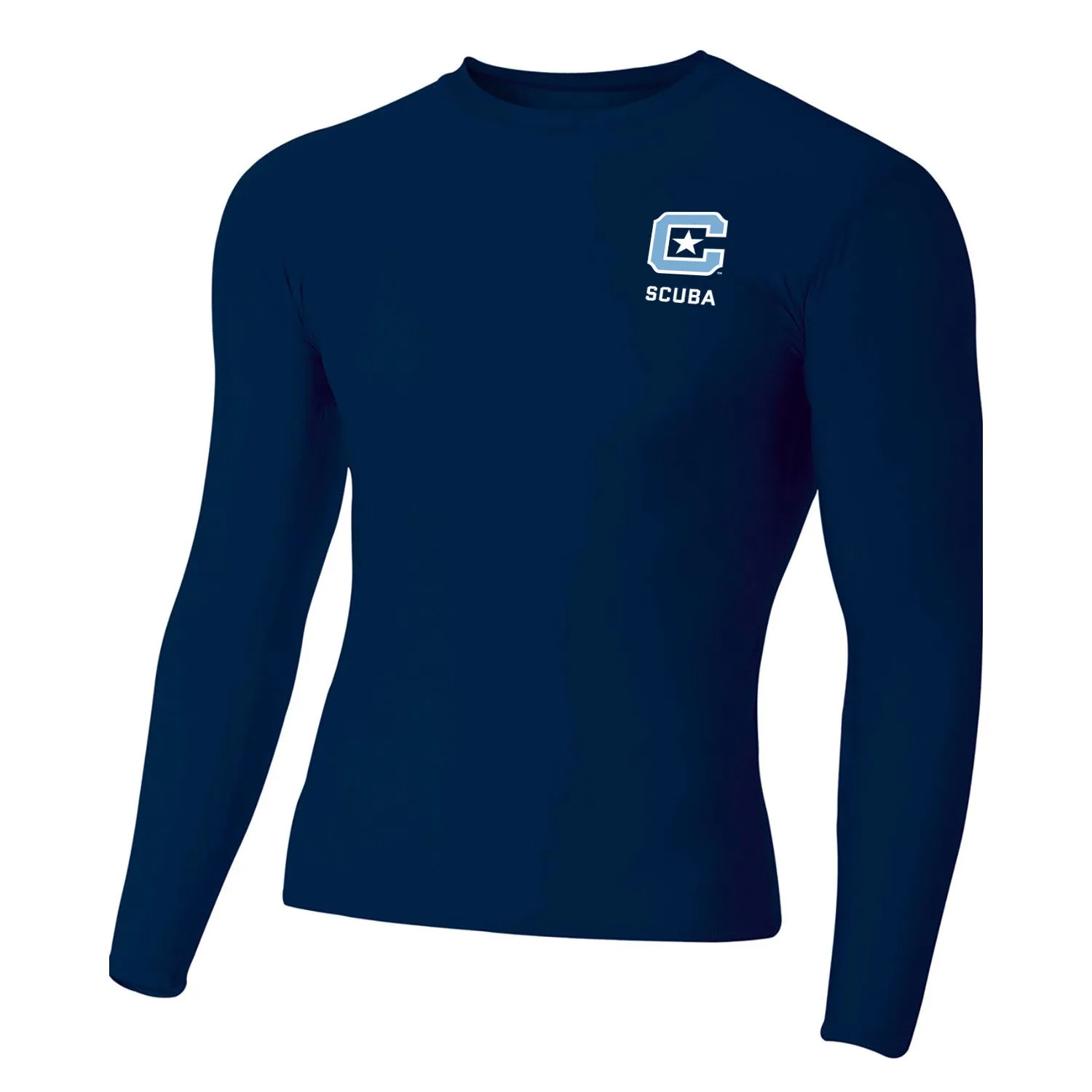 The Citadel, Club Sports - Scuba, A4 Adult Polyester Spandex Long Sleeve Compression T-Shirt