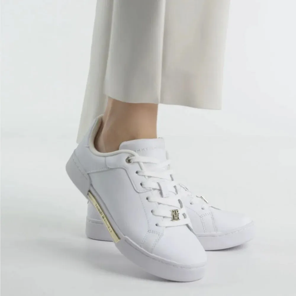 Tommy Hilfiger Court Sneaker Golden TH Women - WHT