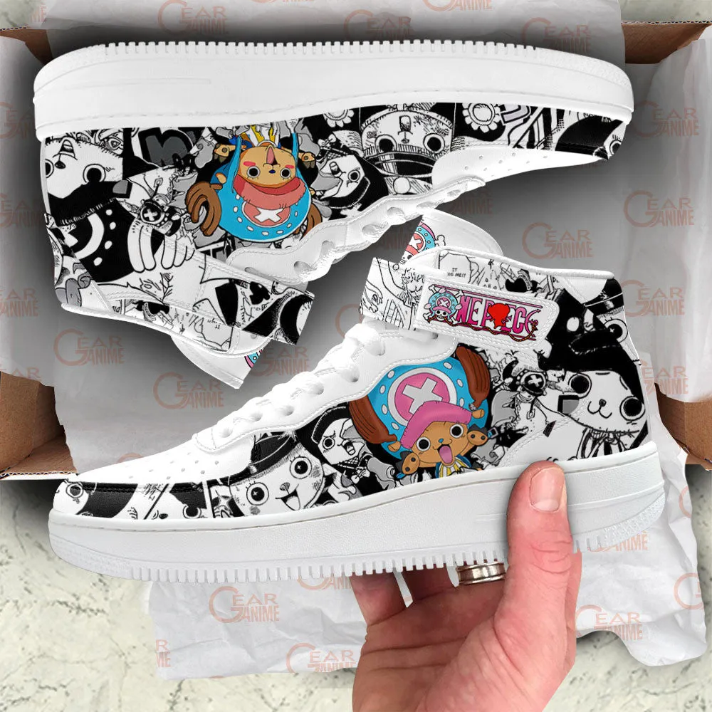 Tony Tony Chopper Sneakers Air Mid OP Custom Anime Shoes Mix Manga