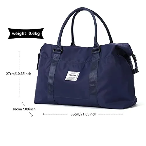 Travel Duffel Bag, Sports Tote Gym Bag, Shoulder Weekender Overnight Bag for Women