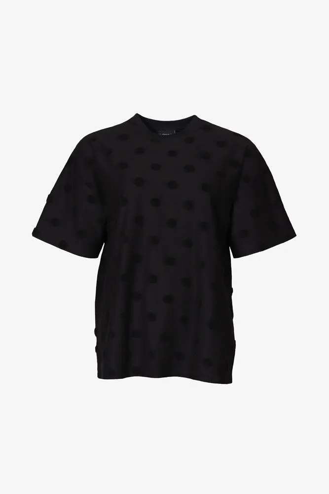 Trine Top Black Big Dot