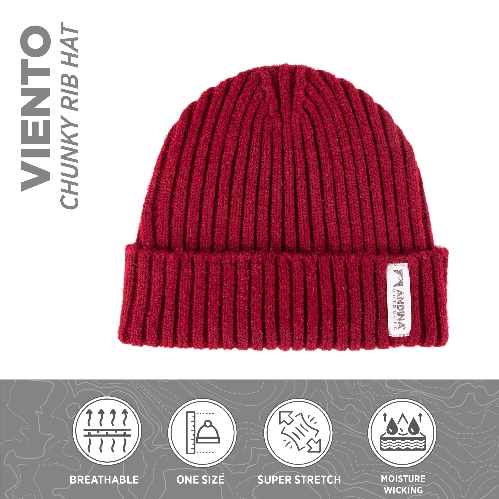 VIENTO Chunky Rib Hat | Alpaca Premium & Merino. Unisex