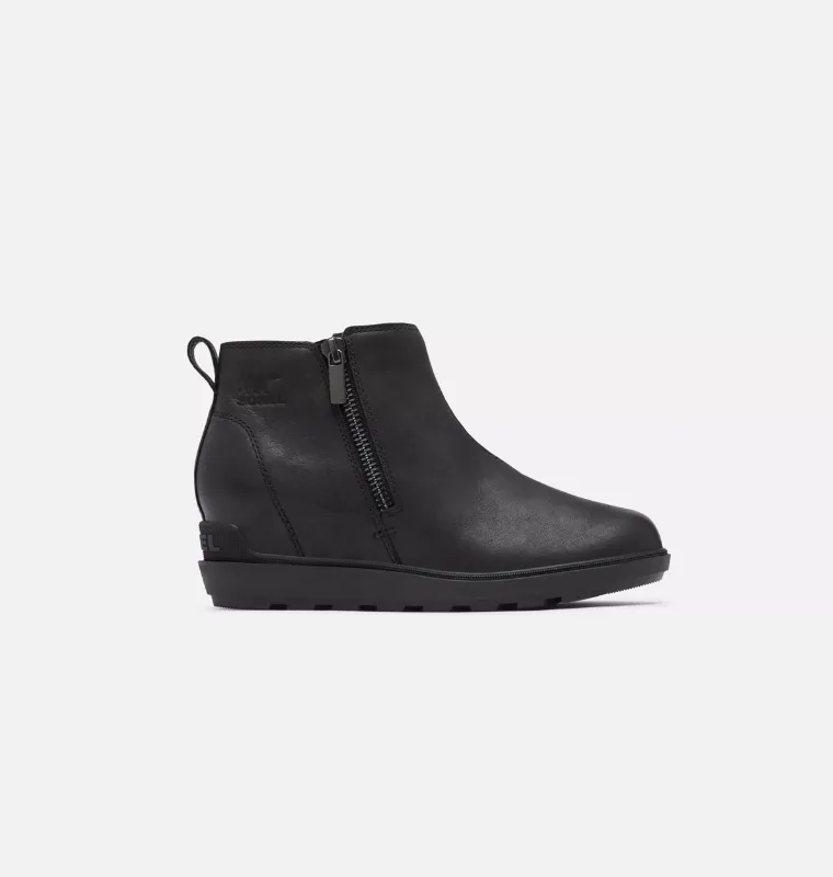 Waterproof Evie Zip Wedge | Black