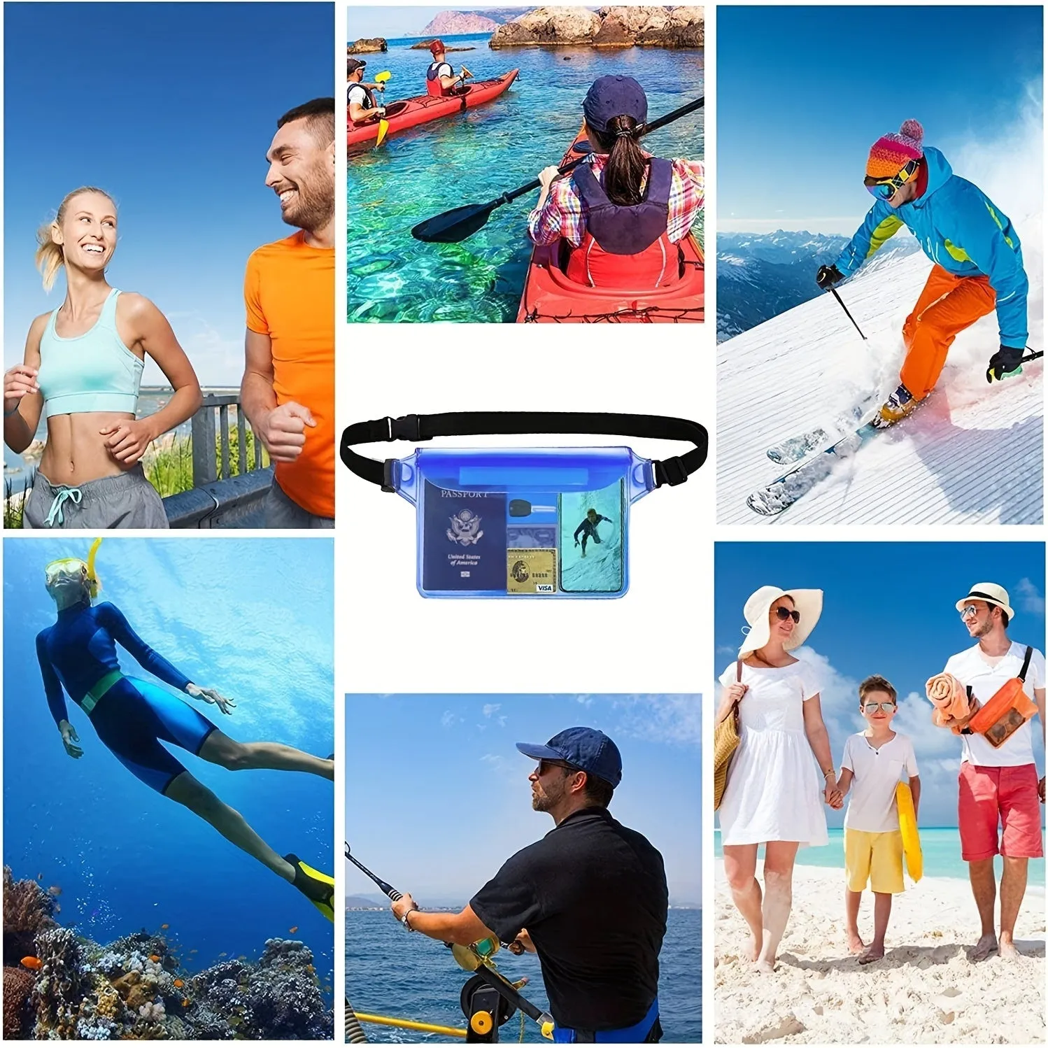 Waterproof Waist Pouch with Strap Stay Dry on Water Adventures