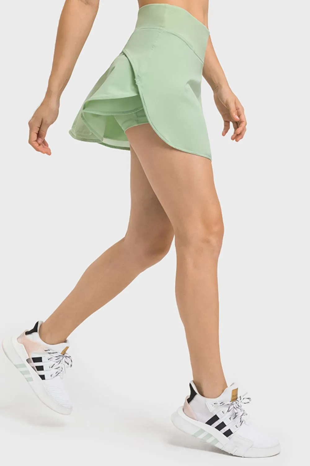 Wide Waistband Sports Skirt