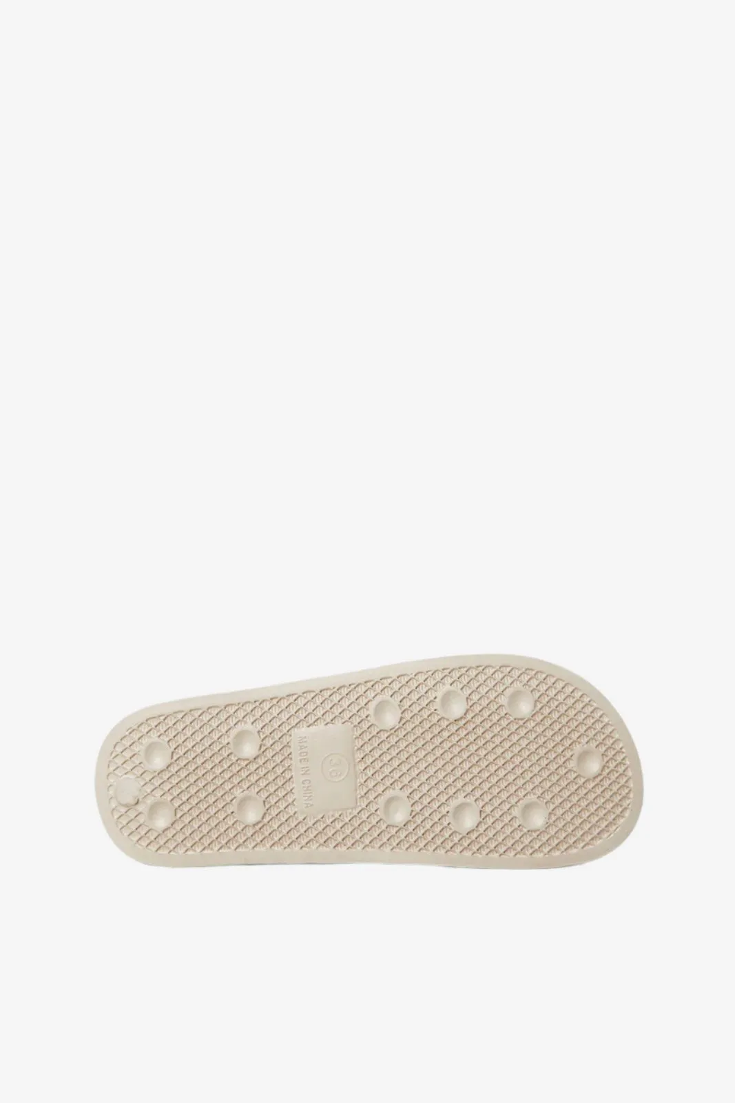 Women Beige Embroidered Slide