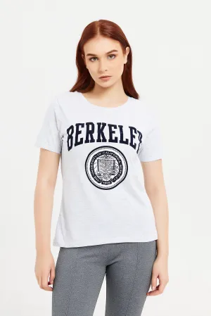 Women Grey Berkeley Printed T-Shirt