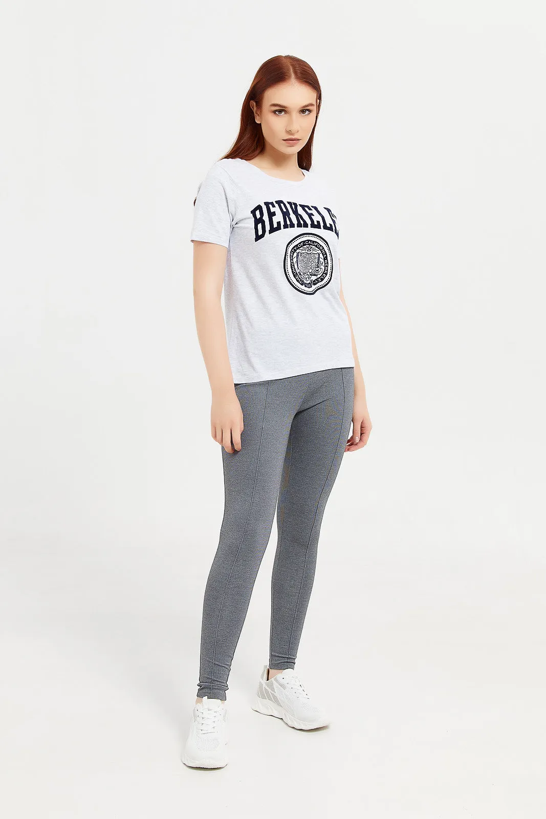 Women Grey Berkeley Printed T-Shirt