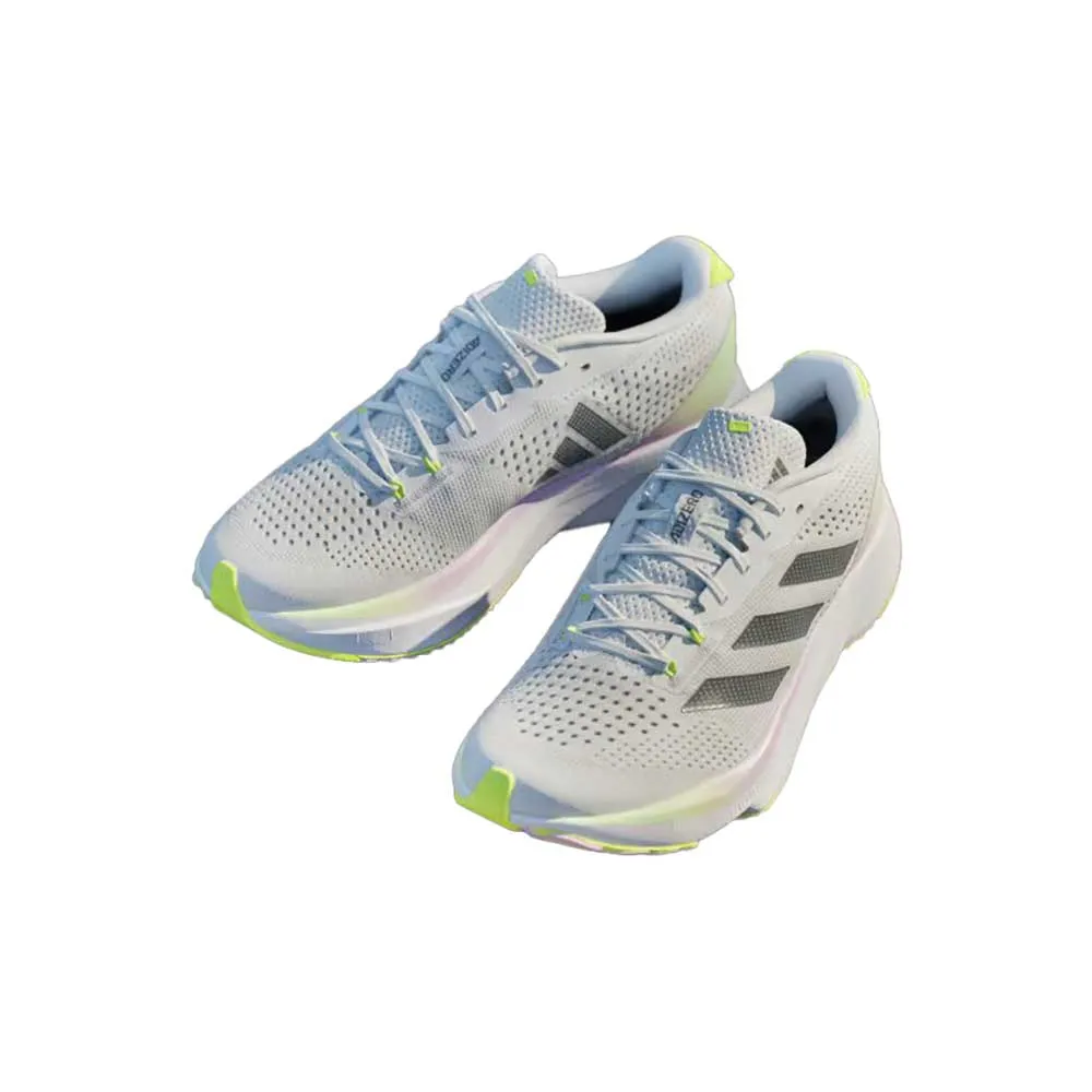 Women's Adizero Boston 12 Running Shoe - Footwear white/Core Black/Bliss lilac - Regular (B)