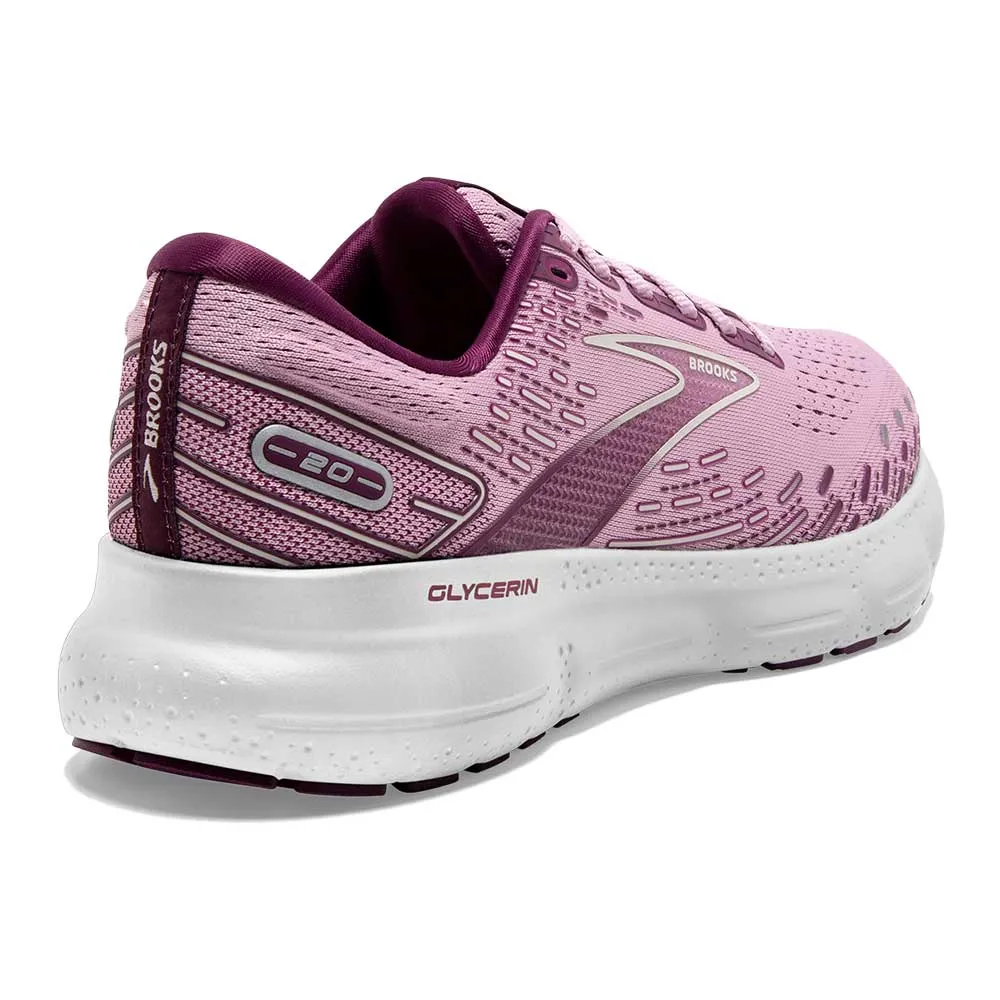 Women's Glycerin 20 Running Shoe - Mauve/Grape Wine/Grey - Regular (B)