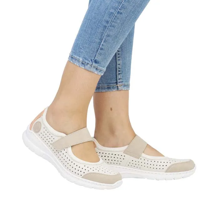 Womens Rieker Nikita MJ in Ginger/Off White/Aprikot