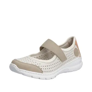 Womens Rieker Nikita MJ in Ginger/Off White/Aprikot