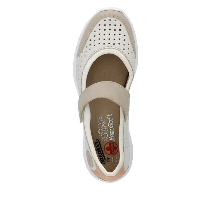 Womens Rieker Nikita MJ in Ginger/Off White/Aprikot